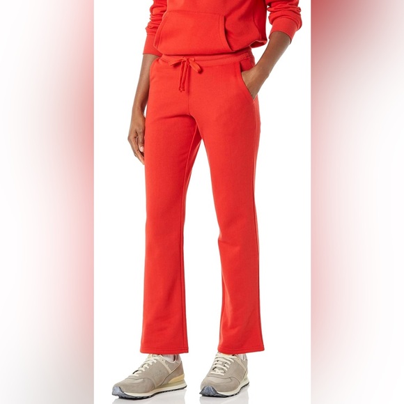 AMAZON ESSENTIALS RED SWEATPANTS - Picture 1 of 3
